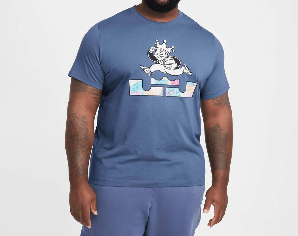 NEW NIKE lebron monopoly t-shirt in diffused blue